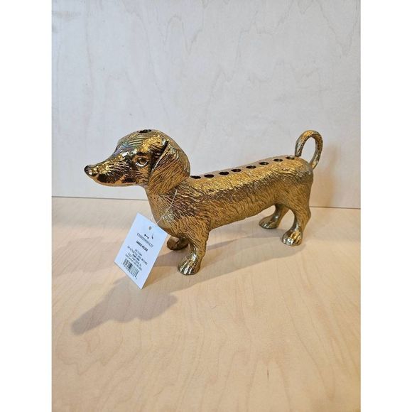 THRESHOLD TARGET Candle Holder DACHSHUND Menorah Gold Color Dog Hanukkah Shabbat - Picture 2 of 7